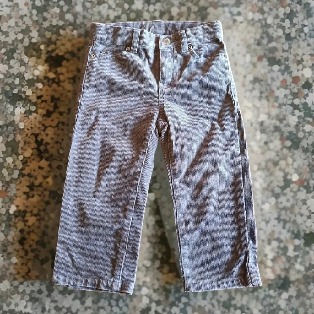 NWOT Janie and Jack Straight Leg Corduroy Pants Size 18-24 months Color Grey